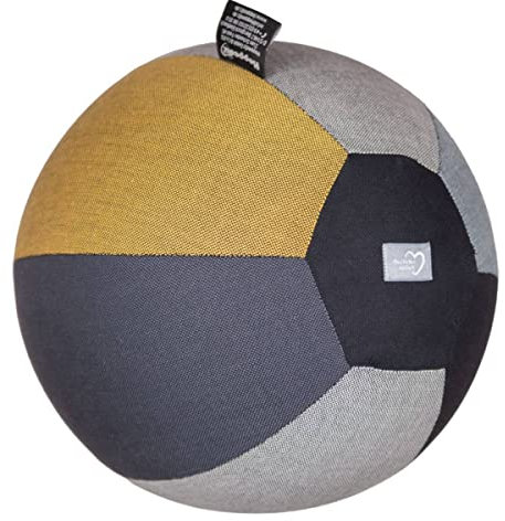 Hoppediz Luftballon-Hülle, praktischer Handtaschen Ball, Spielspaß für unterwegs und zuhause, schnell aufgepustet, Geschenkidee, 2 Luftballons inklusive, Design Gent, Ø 25 cm