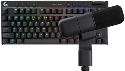 Logitech G PRO X TKL LIGHTSPEED tastiera gaming wireless, Layout Italiano QWERTY Yeti Studio Active Dynamic XLR Broadcast Microphone for Gaming, Nero