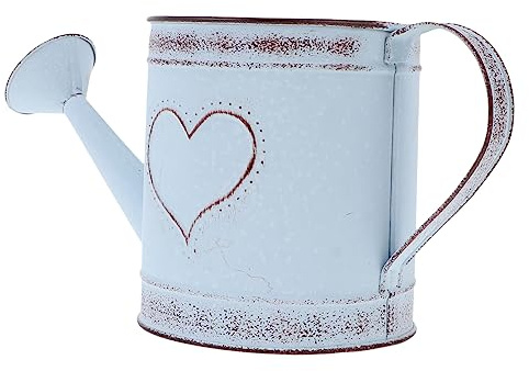 KONTONTY Vintage Gießkanne aus Eisen, Retro Blumentopf Vase für Garten | Rustikale Dekoration im Landhausstil, Dekorativer Behälter mit Griff, Passend zur Hausgartenpflege