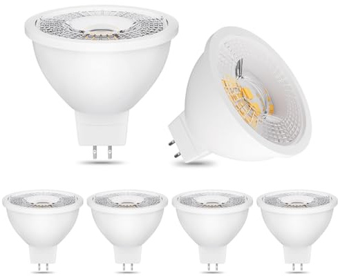 BVCL Lampadine LED MR16 GU5.3, 220-240V 5W 500LM Dimmerabile Lampadina spot MR16, 6pcs (Color : Warm White 3000K)