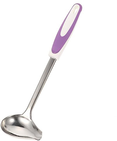 TOPBATHY Mestolo Per Zuppa in Acciaio Inossidabile Con Beccuccio Cucchiaio Non Da Cucina Mestolo Per Salsa Cucchiaio Per Servire Il Sugo Utensile Per Pentola Calda