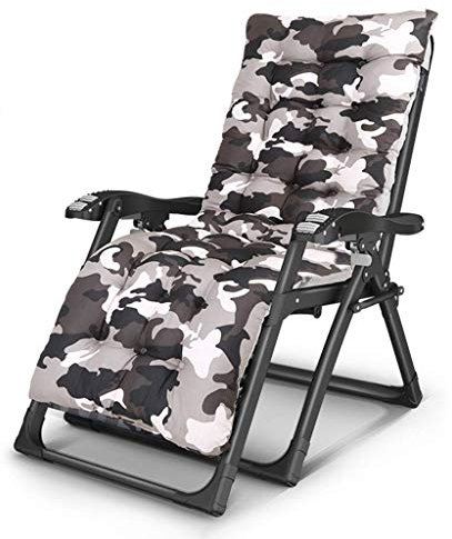 Zero Gravity Klappstuhl mit bequemen Kissen, Verstellbarer Garten- und Outdoor-Loungesessel, für Terrasse, Strand, Innenhof, maximale Belastung 200 kg