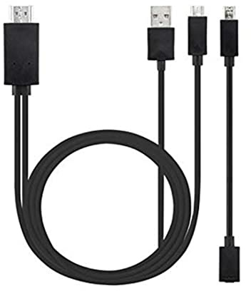 Peosaard Telefono Android universale MHL Micro USB a HD 1080p Adattatore per cavi TV HD - Nero,