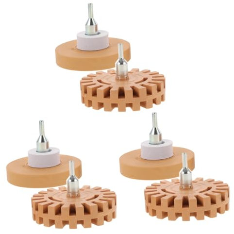 SOLUSTRE 6 Stk Gummirad Entfernen Entferner-radierrad Aufkleber-entferner Radiergummi-klebstoffentferner Für Bohrmaschine Radiergummi Für Bohrer Rad Zum Entfernen Von Autoaufklebern