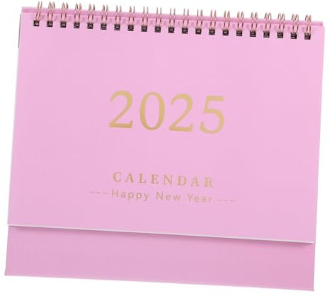 SEWACC Schreibtischkalender Minimalistischer Stehkalender Für Büro Und Zuhause Akademischer Tischkalender Dickes Papier Stabiler Drahtbindung Monate Januar-dezember