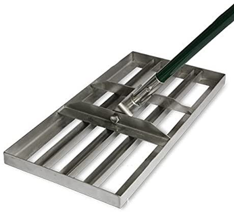 Râteau de niveau de pelouse niveleur d'outils de cour de râteau de nivellement de pelouse, niveleur de pelouse d'arrière-cour léger broyeur d'herbe de sable plat en acier inoxydable pour jardin Y