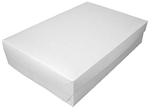 VEPATIM 50 Kuchenkarton - Tortenkarton für Rouladen Blechkuchen 30x45x10cm weiß