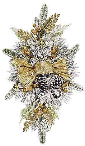 Sunfashion Weihnachtskranz Christmas Wreath,Kranz Trockenblumen Türkranz Weihnachten Beleuchtet Fall Wreaths for Front Door Dekokranz Türkranz Türkranz Sommer Dekoring