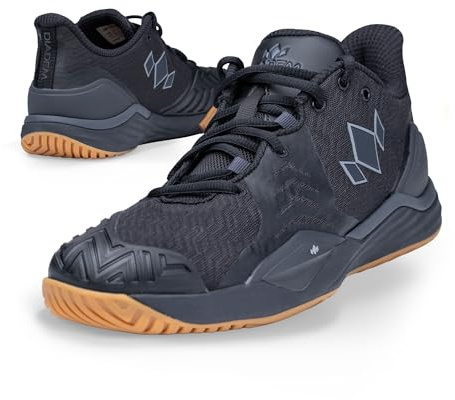 Diadem Court Burst | Men's Pickleball & Tennis Shoes for Stability, Speed, Performance & Comfort, Black and Gum, US Size M11.5 / W13