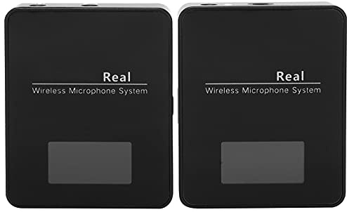 Qukaim Micrófono Lavalier UHF de 36 canales, 1 transmisor y 1 receptor, compatible con cámara réflex digital y teléfono, diseño portátil