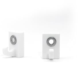 Set 2 Clip Gancio Antinfortunistico Zanzariera Iris– Policarbonato Rinforzato con Rondella in Acciaio – Gancio per Installazione Sicura e Duratura (Bianco)