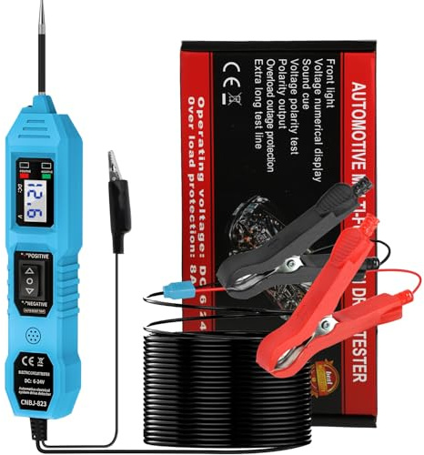Power Circuit Probe Tester, 6V/12V/24V DC Circuit Tester Automotive, Multifunctional Car Electric Circuit Tester Power Fuse & Voltage Tester Light, Short Circuit Breake Finder Electrical Tools, Blue