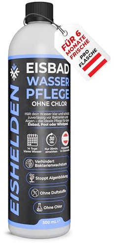 Eishelden Eisbad Wasserpflege – Für klares & hygienisch gepflegtes Wasser, ideal für Eistonne, Pools & Planschbecken, langanhaltende Frische mit nur Einer Tube (bis 6 Monate) Eisbaden Zubehör