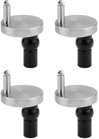 4PCS Toilet Seat Fixings Universal Toilet Seat Accessories Hinges Fittings Bathroom Accessories for WC Toilet Blind Holes (4PCS)