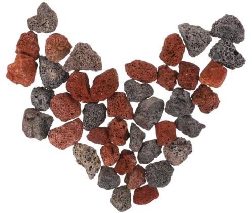 Kisangel Piedras Decorativas Pulidas para Peceras Natural y Roja Piedras Reemplazables para y Macetas Decorativas para Jardín y Hábitat Acuático