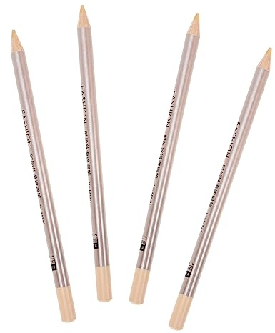 Stylos Correcteurs en Bois 4 Pièces pour Maquillage | Taches et Ombres, Remplissage Facile, Usage Quotidien et Déplacements Professionnels