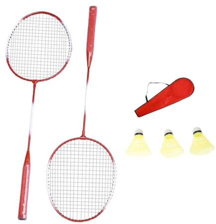 1Pair Volani Racchetta Leggero Badminton Racchetta Set Professionale Doppio Badminton Racchetta Per 2 Giocatori Giocare Volani Per Bambini Giocatori Indoor Outdoor Sport