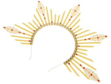 ELAYARD Retro Halo Kronen Stirnband mit Sonnenstrahlen Leicht und Bequem aus Kunststoff und Metall für Beauty Pageants und Partys für Damen