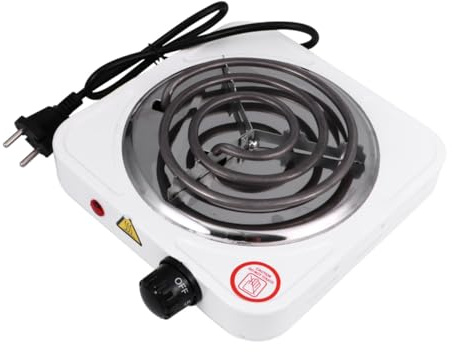 INOOMP Hornillo de Bateria Estufa Eléctrica Portátil de 1000w, Calentamiento Rápido para Café y Cocina, Diseño Antiestático y Protección contra Sobrecalentamiento