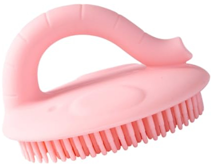 Beatifufu Duschbürste aus elastischem Material Weich und Flexibel Sanfte Massage für Junge Mädchen Haut Schonend und Tragbar in Rosa und Leicht für Unterwegs