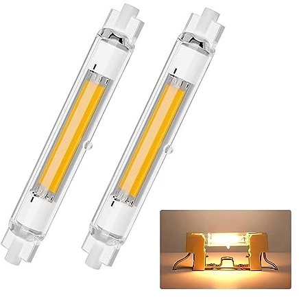 Lampadina R7S LED 78mm Dimmerabile,Lampadina 20W R7s 78mm Led Equivalenti a 200W Lampada Alogena,Lampada R7s LED Lamp Bianco Caldo 3000K,Illuminazione Fascio 360°,2000LM Nessun Sfarfallio,2 Pezzi