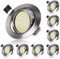 HYDONG Faretti LED da Incasso 5W Luci da Incasso per Cartongesso, Plafoniere LED Soffitto Orientabile 40 Gradi, Luce Fredda 6000K, Rotondi, Confezione da 8