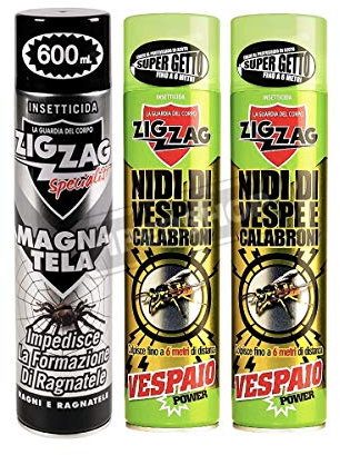 Zig-Zag Specialist - Magna Tela 600 ML - 2XVespaio Power, Insetticida, Insetticida per Nidi di Vespe e Calabroni 600 ml
