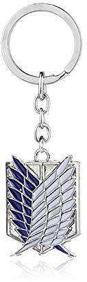 Llavero de anime Wings of Liberty Wings of Freedom Llavero Survey Corps, Llavero de plata., 1