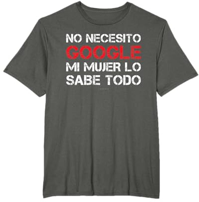 Camisetas Hombre Divertidas Manga Corta No Necesito Google Camiseta
