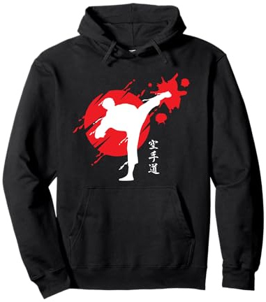 Karate-do Kanji Giapponese Calcio Arti Marziali Sport Atleta Felpa con Cappuccio
