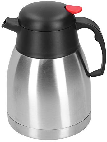 Jarra térmica de acero inoxidable, cafetera aislada al vacío con tapa giratoria de silicona Jarra de té para café, té, bebidas, etc.(1.5L)