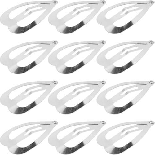minkissy 100 Stück Herz Haarspangen Metall Silberfarben Kleine Haarklammern Mit Schnappverschluss Für Frauen Mädchen Haarschmuck Für Alltag Und Festliche Anlässe