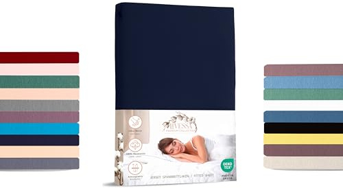 Livessa Spannbettlaken 80x200 aus Baumwolle Single-Jersey Stoff 140 g/m², Spannbetttuch/Bettlaken, Oeko-TEX Zertifiziert (M24M05FF9), Ultra weich