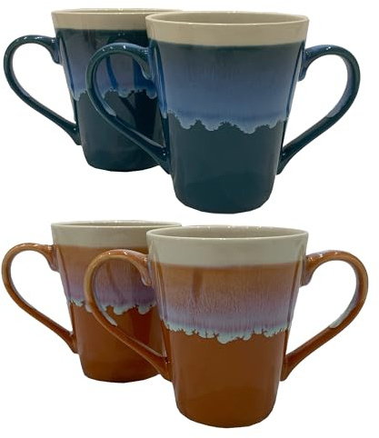 Boscul Lot de 2 tasses à deux anses 300 ml pour soulager les tremblements de personnes âgées, l'arthrite et la démence Alzheimer - Faible prise en main - Dignité de Parkinson - Bronze
