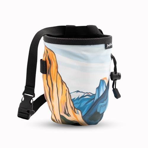Gnarly Dood Chalkbag für Klettern und Bouldern, Turnbeutel mit verstellbarem Hüftgurt, strapazierfähigem Kordelzug und Reißverschlusstasche, cooles Natur-Design
