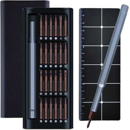 BAKESHU Set de tournevis de précision, Mini Set d'outils,Set de tournevis Torx Petit, Set de réparation de lunettes d'horloger.Réparation pour phone, ipad, Macbook, Switch, PS, Xbox, Laptop (26 en 1)