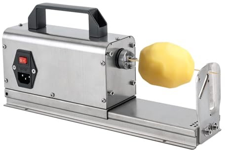 Cortador de patatas Tornado Cortador de patatas Tornado eléctrico 3 en 1, cortador de patatas en espiral, cortador de patatas torcidas, cortador en espiral, máquina cortadora de verduras de acero inox