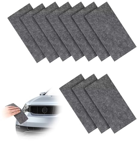 NQEUEPN 8uds Nano Paño, 20x10cm Gris Removedor de Arañazos para Vehículos Paño de Limpieza Brillo Multiusos para Borrar Paño para Arañazos de Auto para Reparar Arañazos Menores Pulido de Superficies