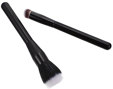 HONMEET 2pièces Pinceau à Maquillage Plat Brosse à Fard à Joues Et Haute Brillance Brosse De Maquillage Polyvalente Pour Voyage Et Usage