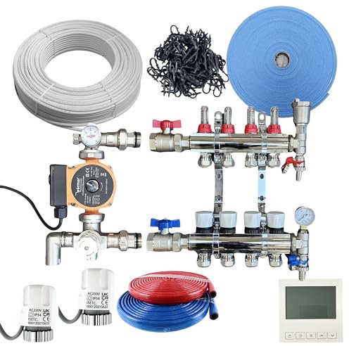 Wärmer System 50-60Sqm Water Underfloor Heating Kit 1 Room