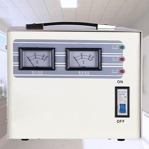ROGHA Stabilizzatore di Tensione 220V, Stabilizzatore di Tensione di Alimentazione Completamente Automatico, Regolatore di Tensione di Aria Condizionata in Rame Puro, 6 Protezioni Principali,2KVA