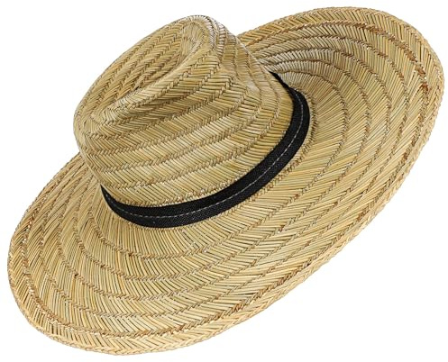 CALLARON Chapeau De Solaire pour Hommes Chapeau De Plage pour Hommes De Soleil pour L'extérieur Hommes Plage D'été De e Décoratif Paille