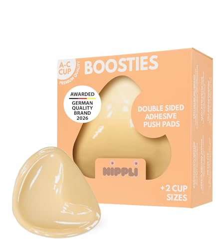 Nippli Boosties Push Up Klebe BH – Doppelseitig klebende Brusteinsätze – Unsichtbare Nippelpads für doppeltes Volumen – Wiederverwendbare & schweißfeste BH Alternative