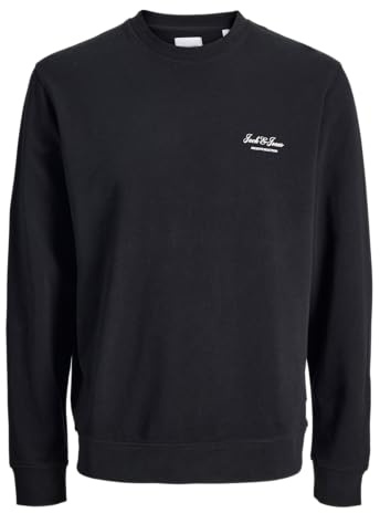 JACK & JONES Jjearchive Graphic Sweat à col Rond Noos, Noir, L
