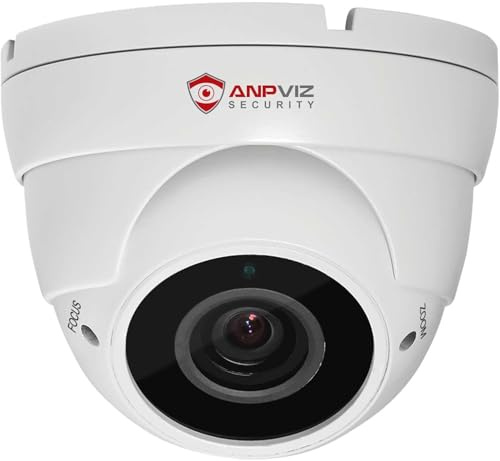Anpviz 5MP Analog CCTV Camera, HD 4-in-1(TVI/AHD/CVI/CVBS), 4X Manual Focus/Zoom Analog Camera 2.8-12mm Varifocal Lens, IR LEDs Security Dome Camera (White), Compatible with Other 5MP and Above DVR