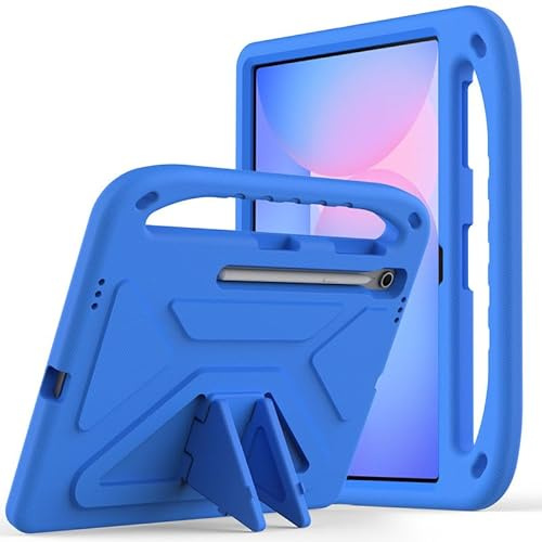 Funda para tablet Samsung Galaxy Tab S10 FE Plus/S10 FE+ de 13.1 pulgadas, apta para niños, con soporte para S Pen, funda ligera a prueba de golpes con asa, color azul
