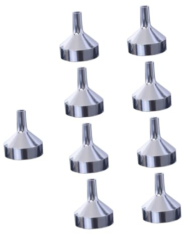 Alipis 9 piezas Mini Embudos Dispensadores Líquidos de Inoxidable para Perfumes y Cosméticos de Pequeñas para Rellenar Frascos y Envases con Precisión