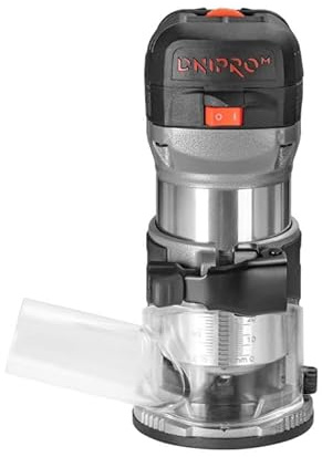 Dnipro-M Fresadora de Bordes para Madera 710W, Herramienta Profesional, Velocidad Regulable y Profundidad de Corte 37 mm. ER-70S