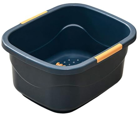 QLoztyse Vaschetta per Pediluvi E Bagni per I Piedi, Bacinella Portatile per Immergere, blu scuro grande