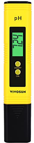 VIVOSUN pH Mètre Numérique, Testeur pH Mètre de Type Stylo Haute Précision 0,01 pH pour Culture Hydroponique, PH Mètre Numérique Boisson Domestique, Piscine et L'aquarium, Certifié UL